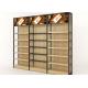 16mm Thick Wooden Convenience Store Display Shelves Light Duty Gondola 400mm width