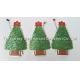 Christmas Tree Shaped Flashing LED Module , Recordable Voice Module For Greeting Cards
