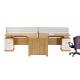 L Shape Melamine Office Furniture Ash Walnut Color With Table Top Screen