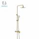 304 Stainless Steel Brushed Gold Shower Set Three Function Hot Cold Shower Head