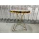 70cm 75cm Wrought Iron Coffee Table With Marble Top