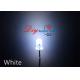 3MM Diffused White LED Diode 3000 - 800K Wavelength For Taffic / Singnal Light