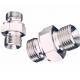 Silver Medium Carbon Steel German Metric Male H. T to BSPT Male Hydraulic Hose Adapter