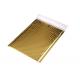 Gold Metallic Bubble Mailers / Decorative Padded Envelopes Customized Printed