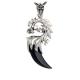 Sterling Silver Dragon Claw Amulet 925 Silver Chain Men's Necklace(N06030811)