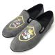 Durable Comfort Full Grain Leather Loafers , Grey Hand Painted Loafers