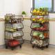 5 Tier 105cm Height Steel Kitchen Basket Rack For Vegetable Storage