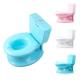 EN71 Certified Baby Toilet Potty Custom Logo Accepted Blue Pink White Pure Color Toilet Trainer