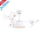 Living Room Silent Plastic Ceiling Fan 44 Inches 5 Speed Choice