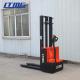 Stand On Electric Walkie Forklift , Battery Operated Pallet Truck PU Wheel Type
