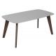 DT-1025 Modern Ceramic Top and Wooden Leg Kitchen Table Knock-Down Fixed Type 1600*850mm Brown for Home