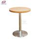 Portable Metal Cocktail Round Bar Stools With Wood Table Top