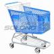 125mm Caster Supermarket Shopping Cart Plastic Grocery Carts 20Kg Unit Weight