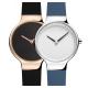 Printed Dial Alloy Quartz Watch Custom Logo OEM Leather Wrist Watch For Ladies