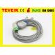 Medical 5 Leads ECG Cable With Snap / ECG Trunk Cable For Biolight Patient Monitor