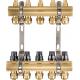 6101 Polished Brass Water Distribution Manifolds w/ anti-sediment sealing bases and Supply Flowrate Regulating Top Sets