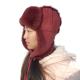Winter Ladies Earflaps Real Sheepskin Leather Hat Russian Style Ushanka Trapper Hat