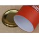 Recyclable Cylinder Red Paper Composite Cans Wine Can Packaging With Flat Lids