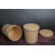 Disposable Compostable Kraft Paper Bowls Brown Biodegradable Soup Cups 12oz