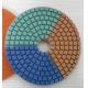 Tripple Color Wet Diamond Polishing Pads For Concrete / Marble 3-5 Inches