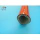 Rust red fire resistance heat fiberglass sleeving coated silicone resin for cable protection