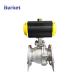 3/4-8 Pn16 2 Way Stainless Steel PTFE Flanged Connection Pneumatic Actuated Ball Valve