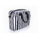Custom Canvas Washable Shoulder Bag Shoulder Sling Bag Crossbody Black And White Stripes