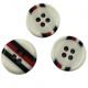 Shirt Sewing Fancy Plastic Buttons Four Color Combo On Back Side Rim 4 Hole 22L