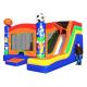 Sport Themed Inflatable Bouncer Combo Jumper With Slide Double Stitching Fireproof