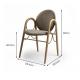 Customized Size Hotel Restaurant Furniture  Metal Solid Wood Fabric Dining Chair