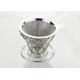 Stainless Steel Pour Over Coffee Dripper With Folding Stand Silver Color