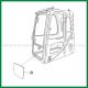 Custom Excavator Window Glass Front Down Position B Windshield Replacement