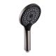 Fashion Style High Pressure Round Matte Black ABS Plastic Rain Shower Head for Bathroom