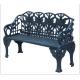 Antique Green Long Cast Iron Table And Chairs / Cast Iron Park Bench