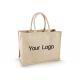 Vintage Personalized Jute Tote Bags Reusable With Excellent Air Permeability