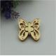 Shiny gold metal zinc alloy butterfly pattern fashion purse turn locks