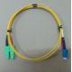 LSZH Yellow color 2.0mm / 3.0mm 900um Fiber Optic Patch Cord LC SC Singlemode Dimplex With High Return Loss