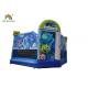 Blue Realistic Monsters University Printing Inflatable Jumping Castle With Arch
