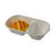 9inch Sugarcane Fibre Disposable Microwave Containers 2 Compartment Biodegradable Eco
