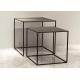 Mini Tube 9mm Thinckness Top Panel Square Nesting Tables For Garment / Shoes