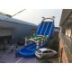 Coconut Tree Inflatable Double Water Slide With Splash Pool SGS Certificate