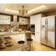 White Island Solid Wood Kitchen Cabinets Clear Lacquer Melamine Plywood Door