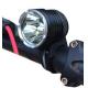 3600 LM Rechargeable High Power LED Bike Light Black / Red Color OEM Service