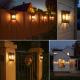 Garden Fence Decoration LED Solar Lamp Waterproof Warm White  For Backyard Patio