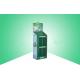 Green Pop Cardboard Display For Bottled Pure Water , Stand Up Cardboard Display