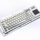 KIOSK IP65 / IK07 Waterproof Dustproof anti vandalism Industrial Stainless Steel Keyboard with TouchPad USB Rear Panel Mounted -40℃