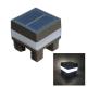 2.5x2.5 Solar Fence Post Cap Light Square Solar Powered Pillar Light For Wrought Iron Fencing Front Yard Backyards Gate