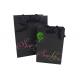 Pink / Black Paper Shopping Bags Disposable Retail Paper Bags With Handles
