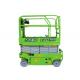 Indoor Hydraulic Scissor Lift With 4m Aeial Working Platform Green Color
