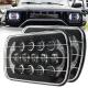 85W Rectangle Jeep Wrangler Yj Led Headlights , 5x7 Cree Led Headlights With DRL